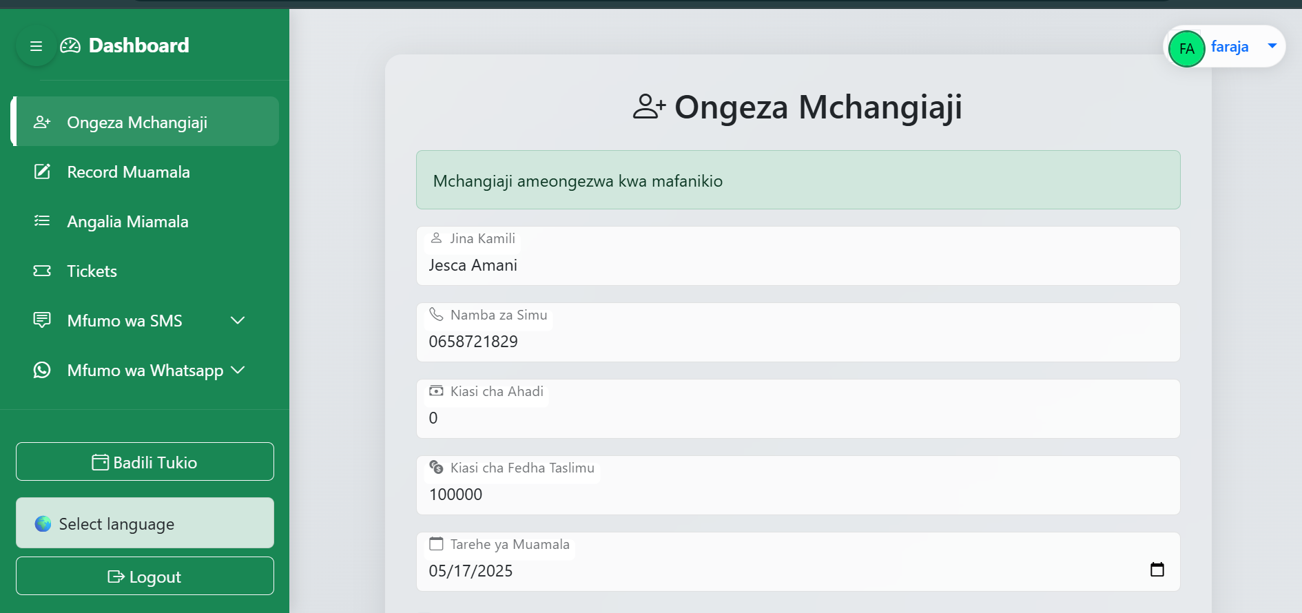 FMSPoint Add user